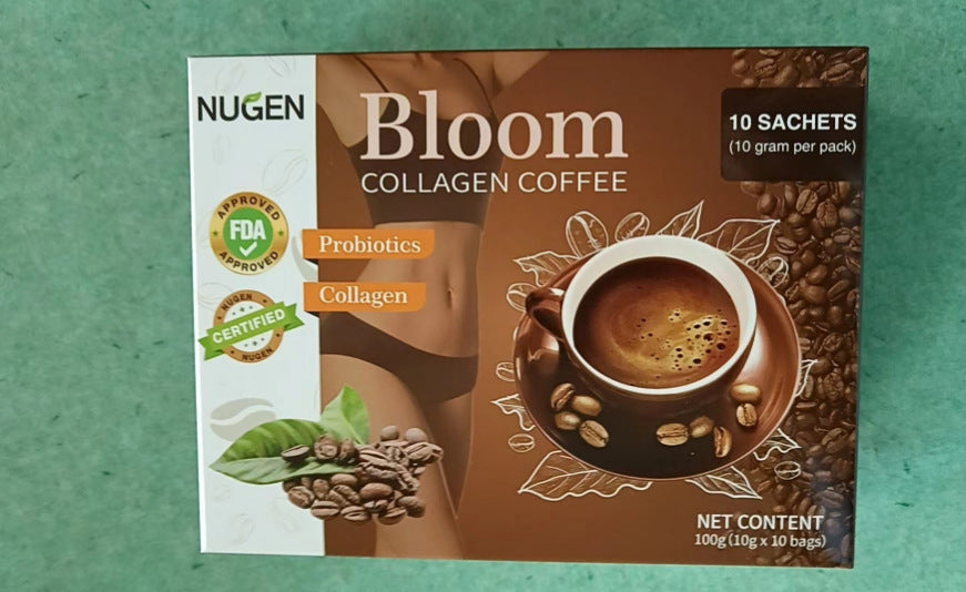 NUGEN Bloom Collagen Coffee Powder with Probiotics (10g×10 sachets) - Image 8