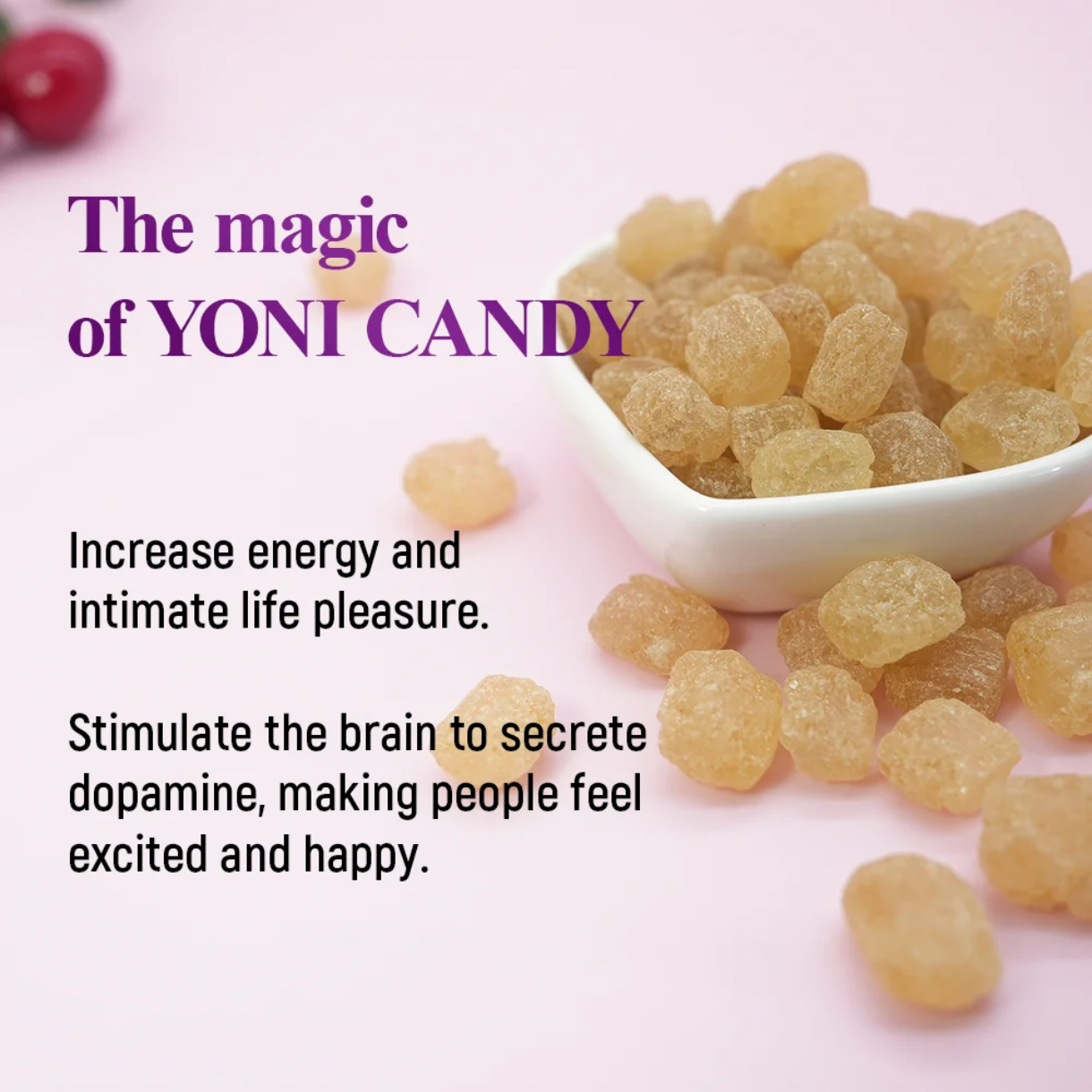 Yoni Candy (100grams, Yellow) | Sugar Lumps for Libido, Vaginal Wetness, Lubrication, and Sexual Pleasure - Image 2