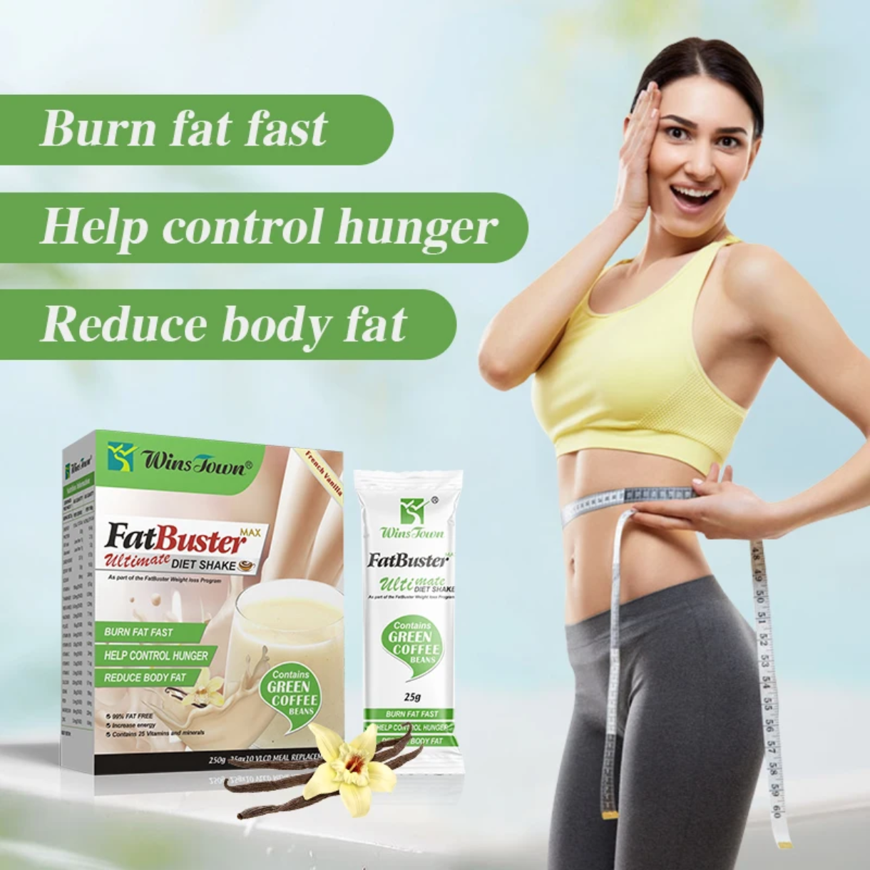 FatBuster Ultimate Diet Shake (Vanilla Flavour) | Meal Replacement and Weight Loss Shake - Image 2