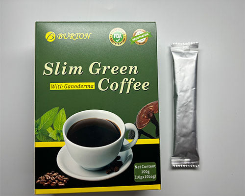 BURION Slim Green Coffee with Ganoderma (10 sachets) | Instant Coffee for Weight Loss, Appetite Control, Bloating, and Metabolism - Image 4