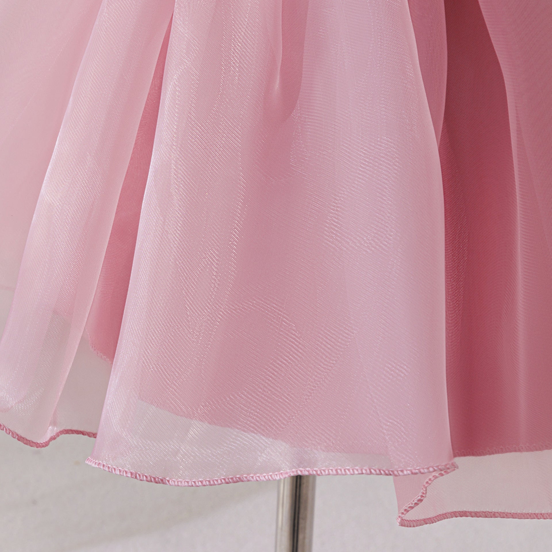 Elegant Baby Princess Dress with Ruffled Sleeves, Bow, and Pearl Waist Trim (6-18 months) | Special Occasion Ball Gown for Baby Girls - Image 46