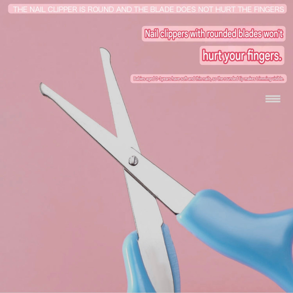 3-Piece Baby Nails Care Set with Nail Clippers, Nail Scissors, and Nail File - Image 3