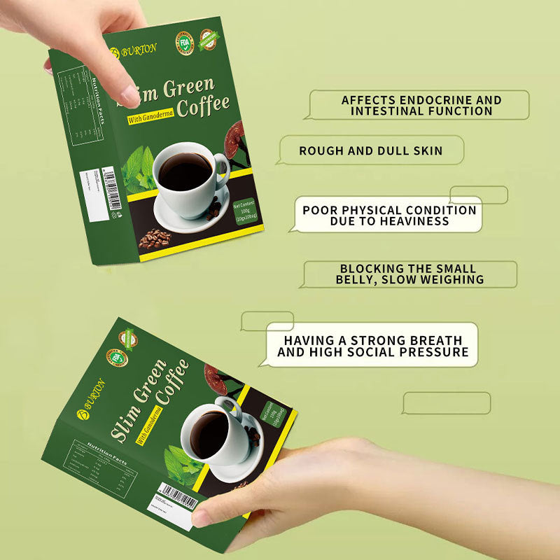 BURION Slim Green Coffee with Ganoderma (10 sachets) | Instant Coffee for Weight Loss, Appetite Control, Bloating, and Metabolism - Image 3