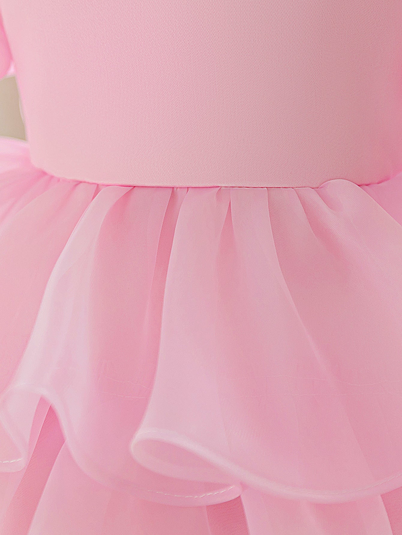 Luxury Puff-Sleeve Princess Dress with Matching Headband (6-12 months) | Elegant Layered Occasion Gown for Baby Girls - Image 103
