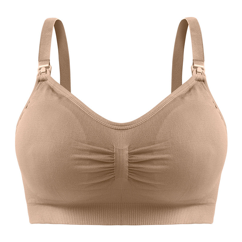 Seamless Maternity and Nursing Bra with Clip-Down Straps and Removable Pads | Comfortable Pregnancy and Breastfeeding Bra - Image 11