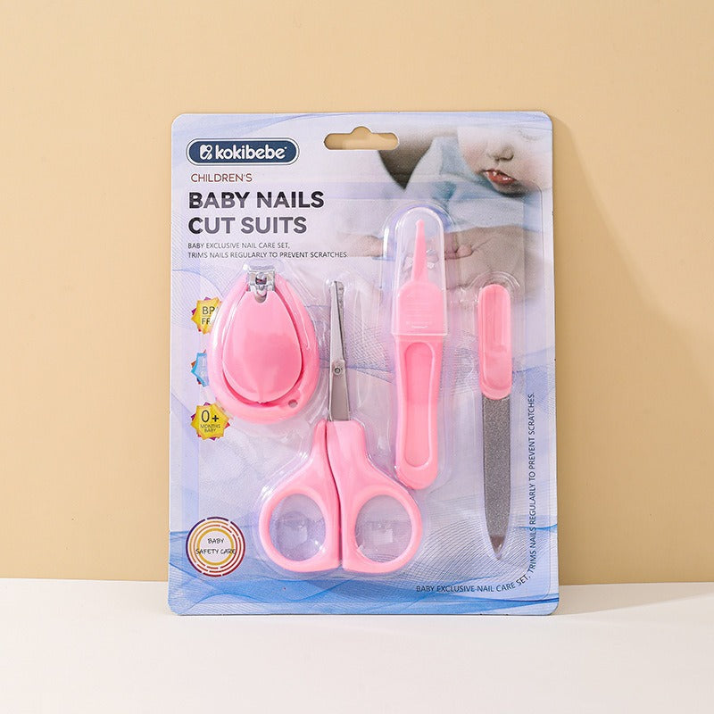 4-Piece Baby Nails Care Set with Nail Clippers, Nail Scissors, Nail File, and Nasal Tweezers | Manicure Set for Babies - Image 8