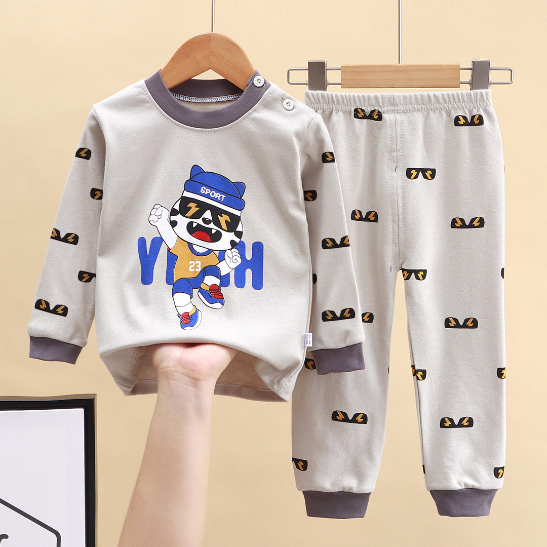 2-Piece Pajamas Set with Long-Sleeve Top and Pants for Boys and Girls | Adorable Soft Cotton Nightwear and Sleepwear Set - Image 26