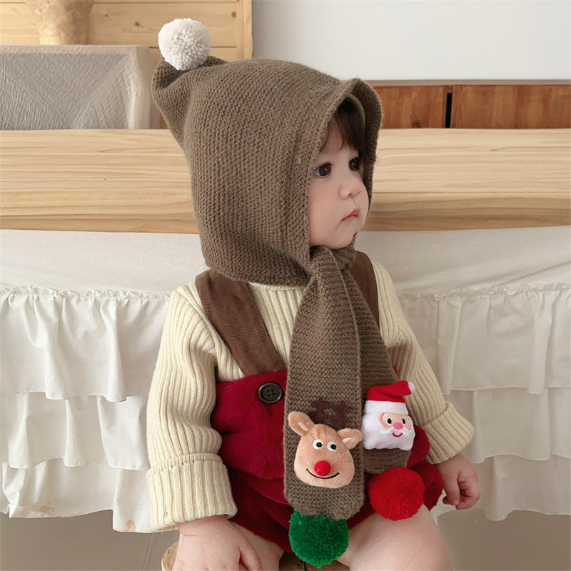 Cute Baby Christmas Hooded Scarf (1.5-6 years old, 47-52cm head circumference) | Ultra-Soft Baby Hood + Scarf for Cold Weather - Image 45