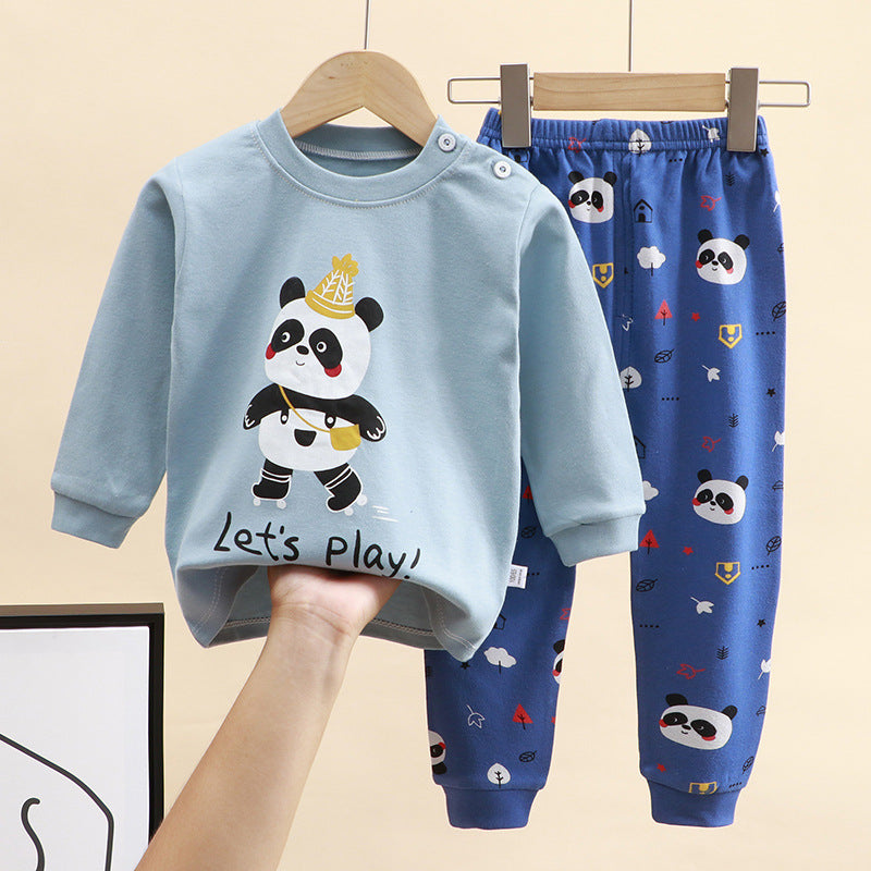 2-Piece Pajamas Set with Long-Sleeve Top and Pants for Boys and Girls | Adorable Soft Cotton Nightwear and Sleepwear Set - Image 38