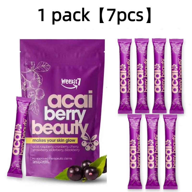 Acai Berry Beauty Drink with Raspberry, Cranberry, Cherry, Strawberry, Elderberry, and Blackberry (5g×7 sachets) - Image 9