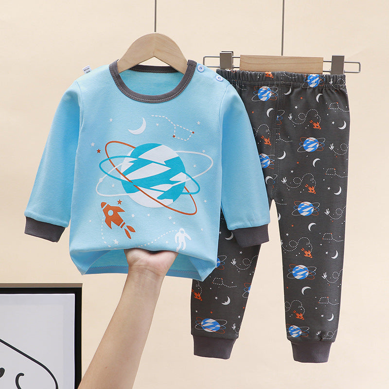 2-Piece Pajamas Set with Long-Sleeve Top and Pants for Boys and Girls | Adorable Soft Cotton Nightwear and Sleepwear Set - Image 17