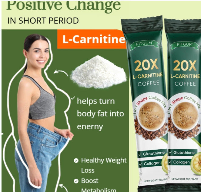 FITGUM 20X Collagen Chia Coffee Powder with Glutathione - Image 2