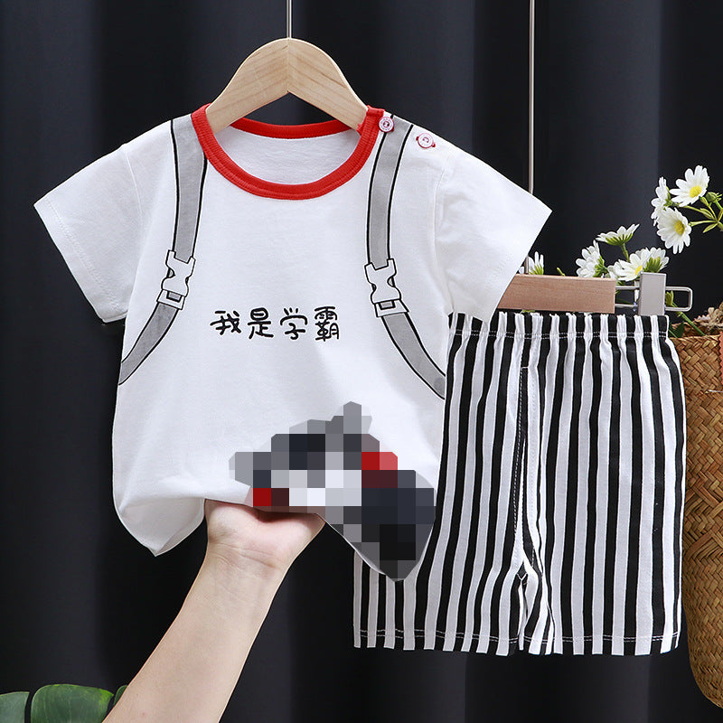 2-Piece Baby Short-Sleeve Outfit Set with T-Shirt and Shorts | Soft Cotton Outdoor Wear for Boys and Girls - Image 21