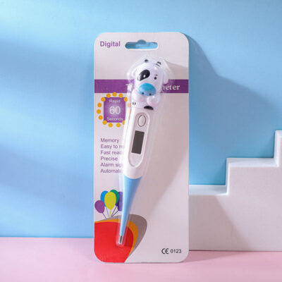 Cartoon-Designed Digital Thermometer for Babies and Kids — 60 Seconds Fast Read with Alarm and Memory (32°C~42°C)