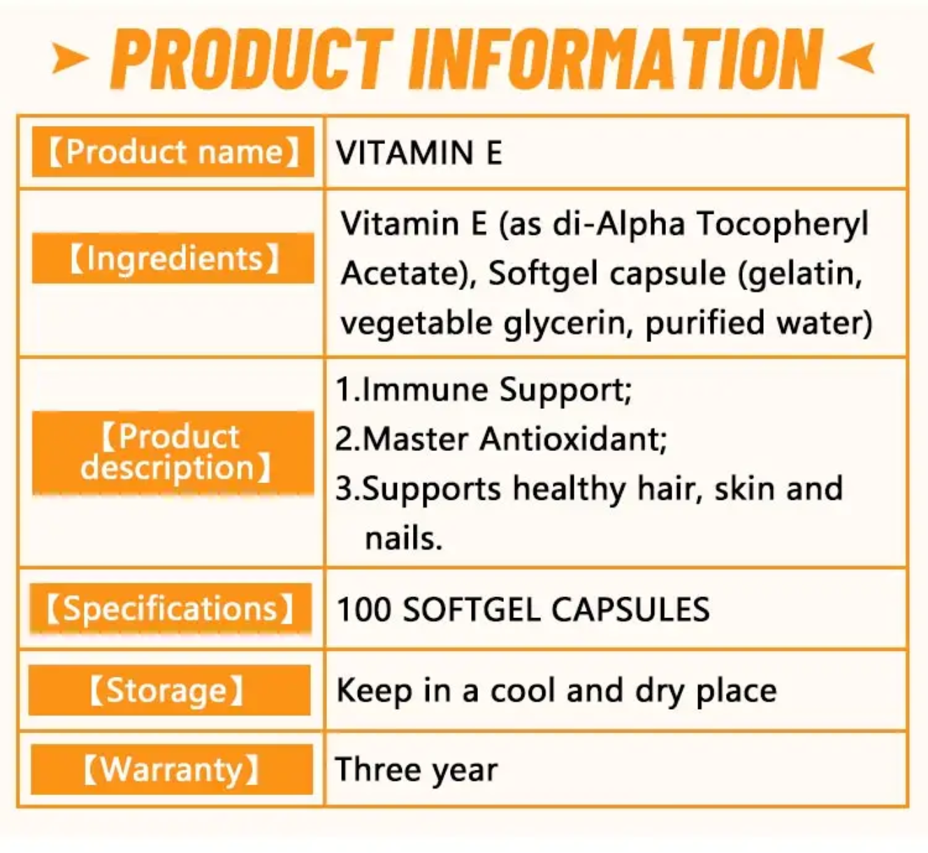 Vitamin E Capsule (100 softgels, 180mg) | Dietary Supplement for Skin, Immunity, Eye, Heart, and Antioxidant Protection - Image 10
