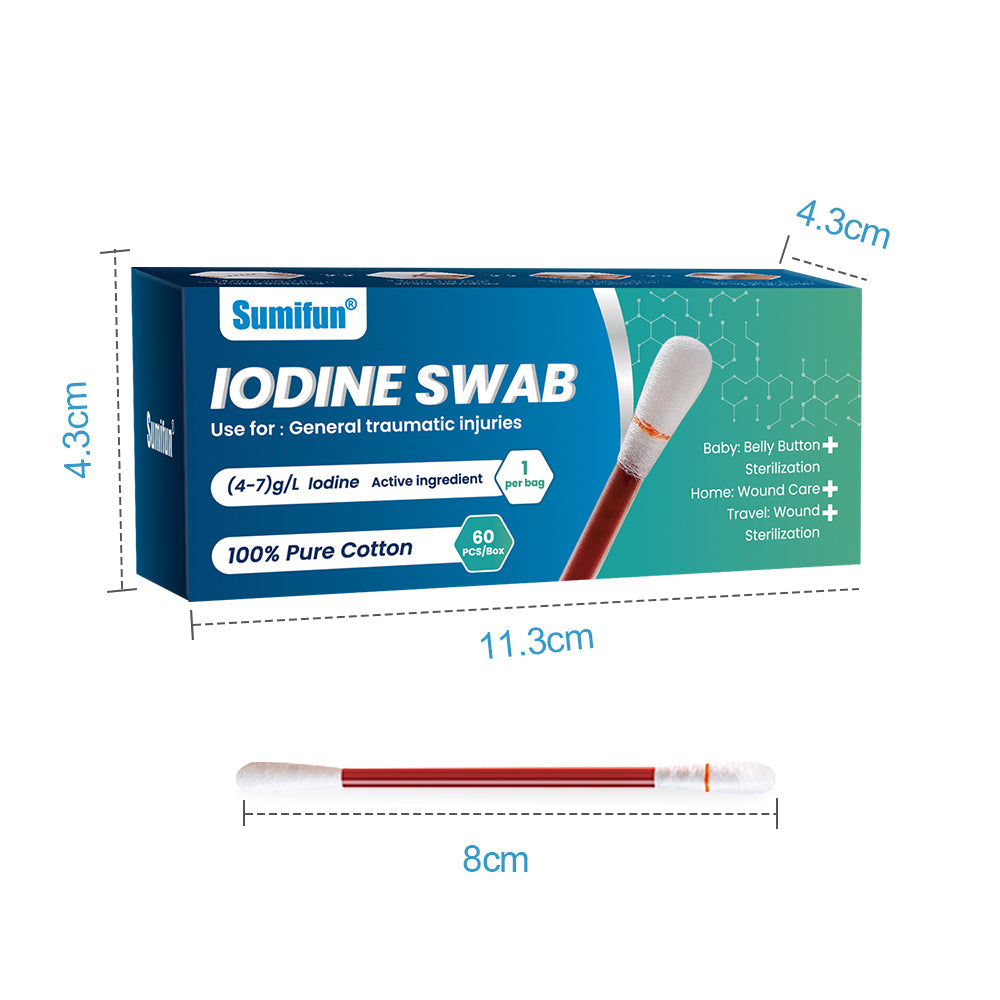 Iodine Swab (60 pieces) | Iodine Solution for Wound Sterilization, Wound Care, and Baby's Belly Button Sterilization - Image 15