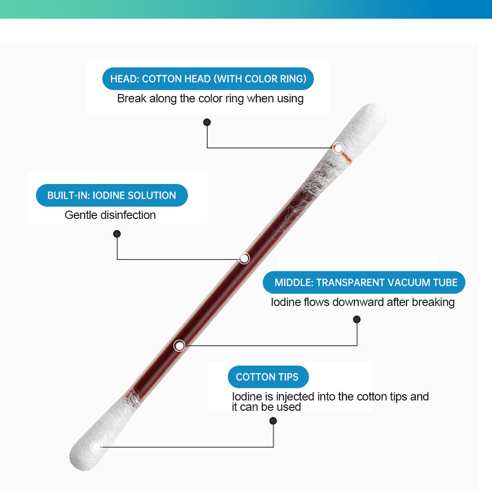 Iodine Swab (60 pieces) | Iodine Solution for Wound Sterilization, Wound Care, and Baby's Belly Button Sterilization - Image 7