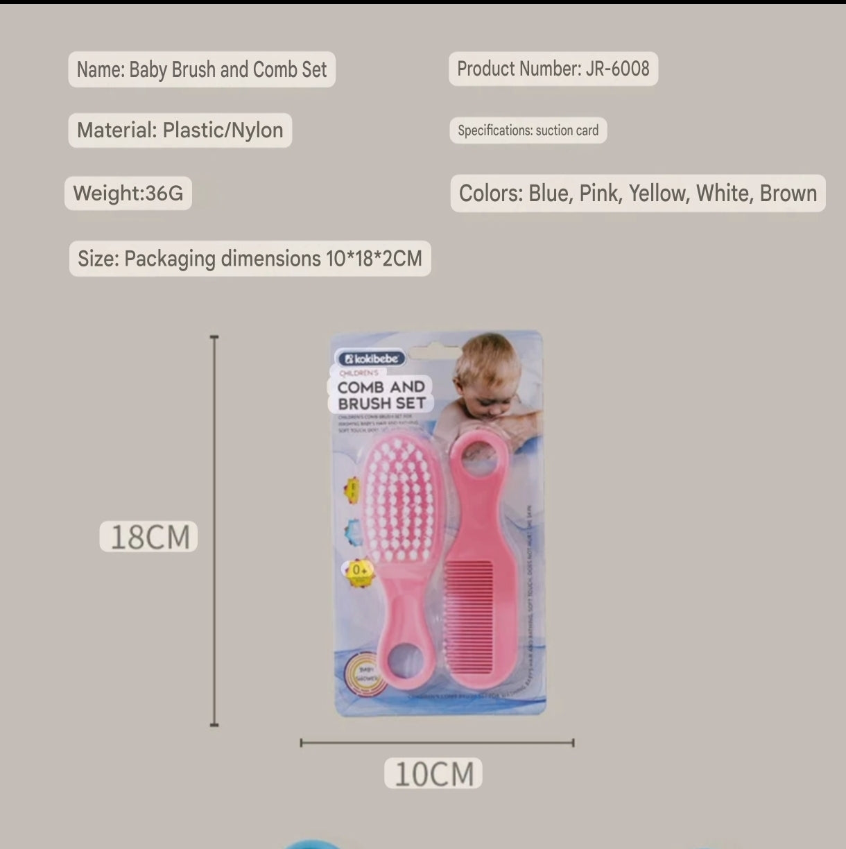 Newborn Baby Hair Comb and Brush Set | Premium Baby Hair Care Kit - Image 14