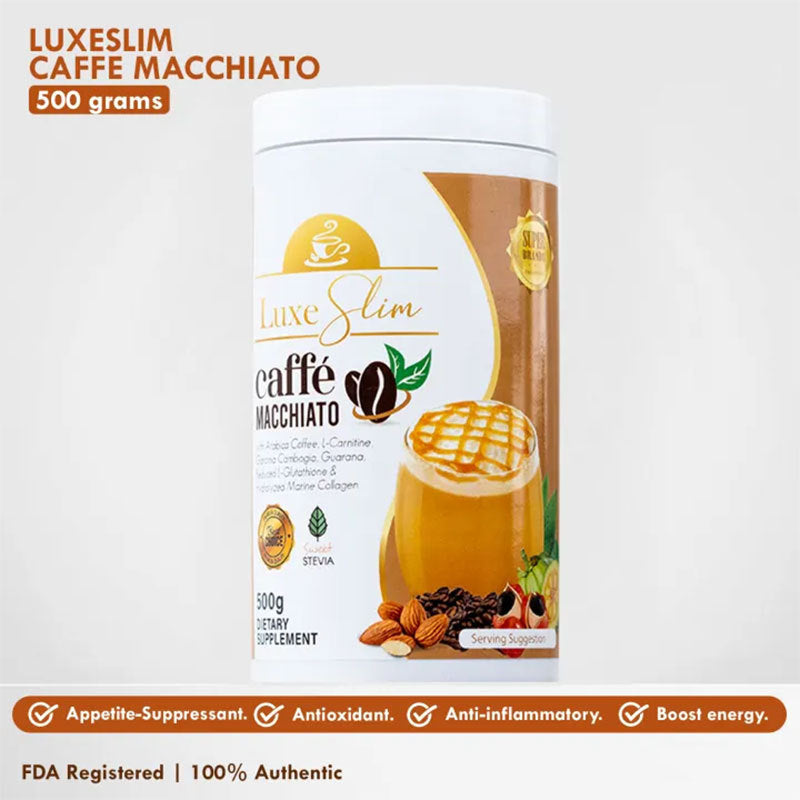 LuxeSlim Caffè Macchiato Powder with L-Carnitine (500 grams) | Natural Coffee for Appetite Suppression and Weight Loss - Image 2