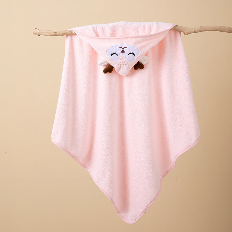 Ultra-Soft and Absorbent Baby Hooded Towel with Cute Animal Design | Baby Wrap Towel with Hood - Image 115