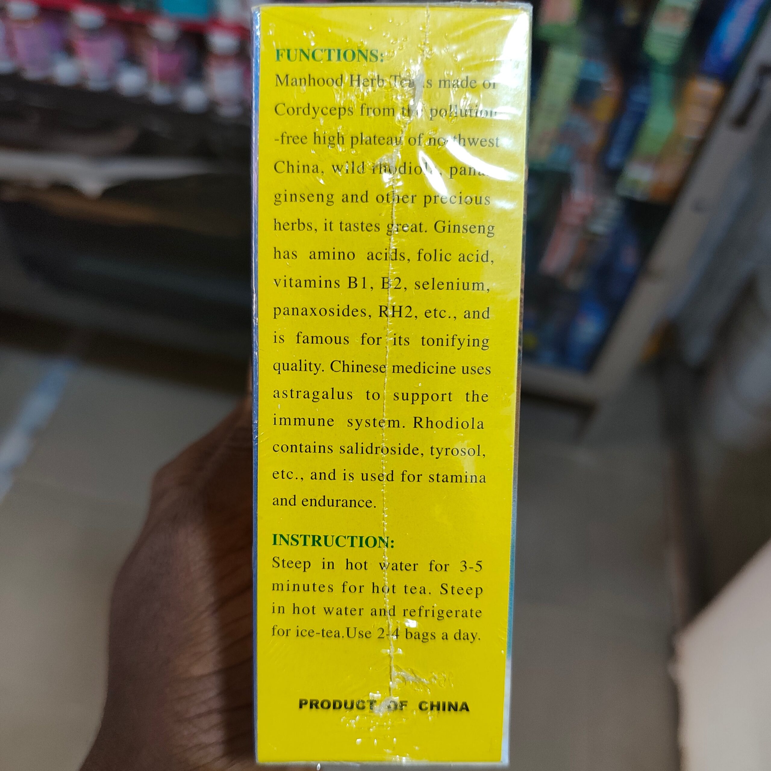 JIANXI Manhood Herb Tea (2g × 20 teabags) | Herbal Tea for Libido, Energy, Vitality, and Sexual Performance - Image 2