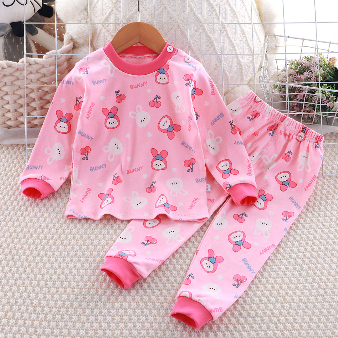 2-Piece Pajamas Set with Long-Sleeve Top and Pants for Boys and Girls | Adorable Soft Cotton Nightwear and Sleepwear Set - Image 48