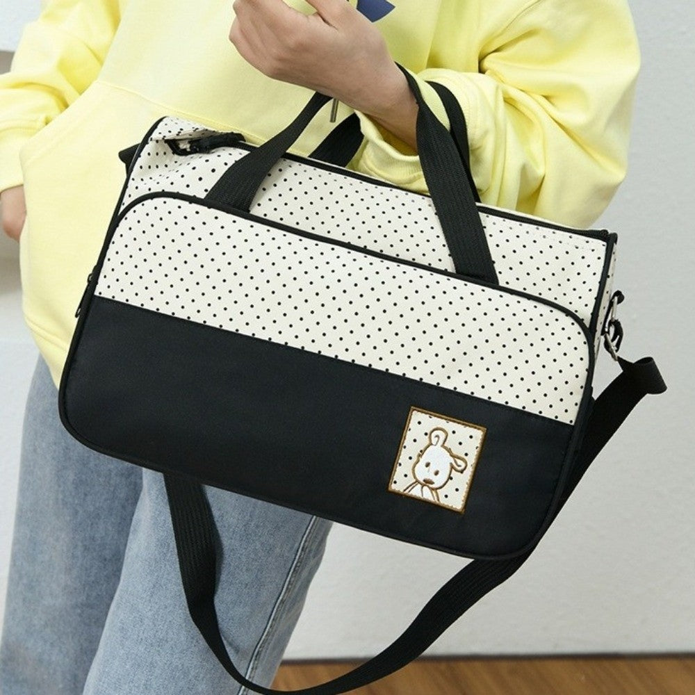 5-in-1 Diaper Bag Set with Large Bag, Small Bag, Bottle Bag, Food Bag, and Diaper Changing Pad - Image 12