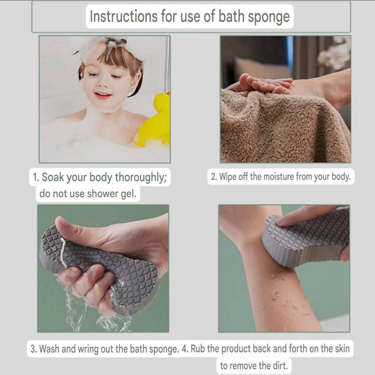Three-Dimensional Baby Bath Sponge | 3D Exfoliating and Scrubbing Sponge - Image 60