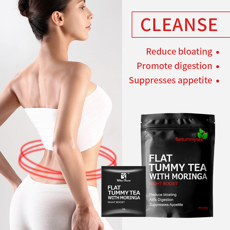 Flat Tummy Tea with Moringa (Night Boost) | Herbal Tea for Bloating, Healthy Digestion, Appetite Control, and Detox - Image 4