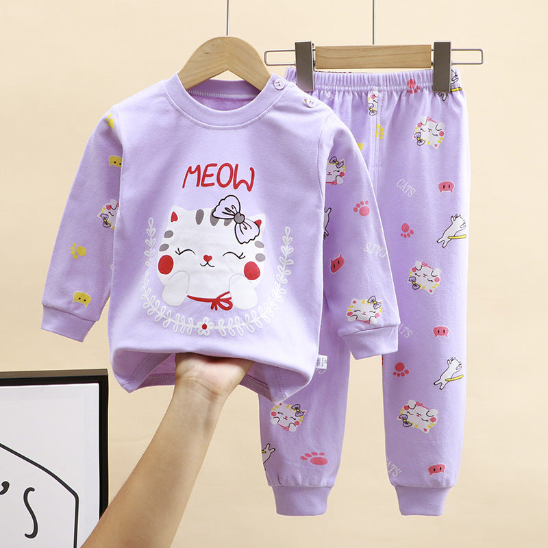 2-Piece Pajamas Set with Long-Sleeve Top and Pants for Boys and Girls | Adorable Soft Cotton Nightwear and Sleepwear Set - Image 14