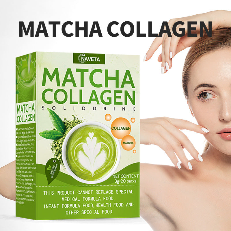 Matcha Collagen Solid Drink (20 sachets) | Beauty and Energy Green Tea Drink - Image 5