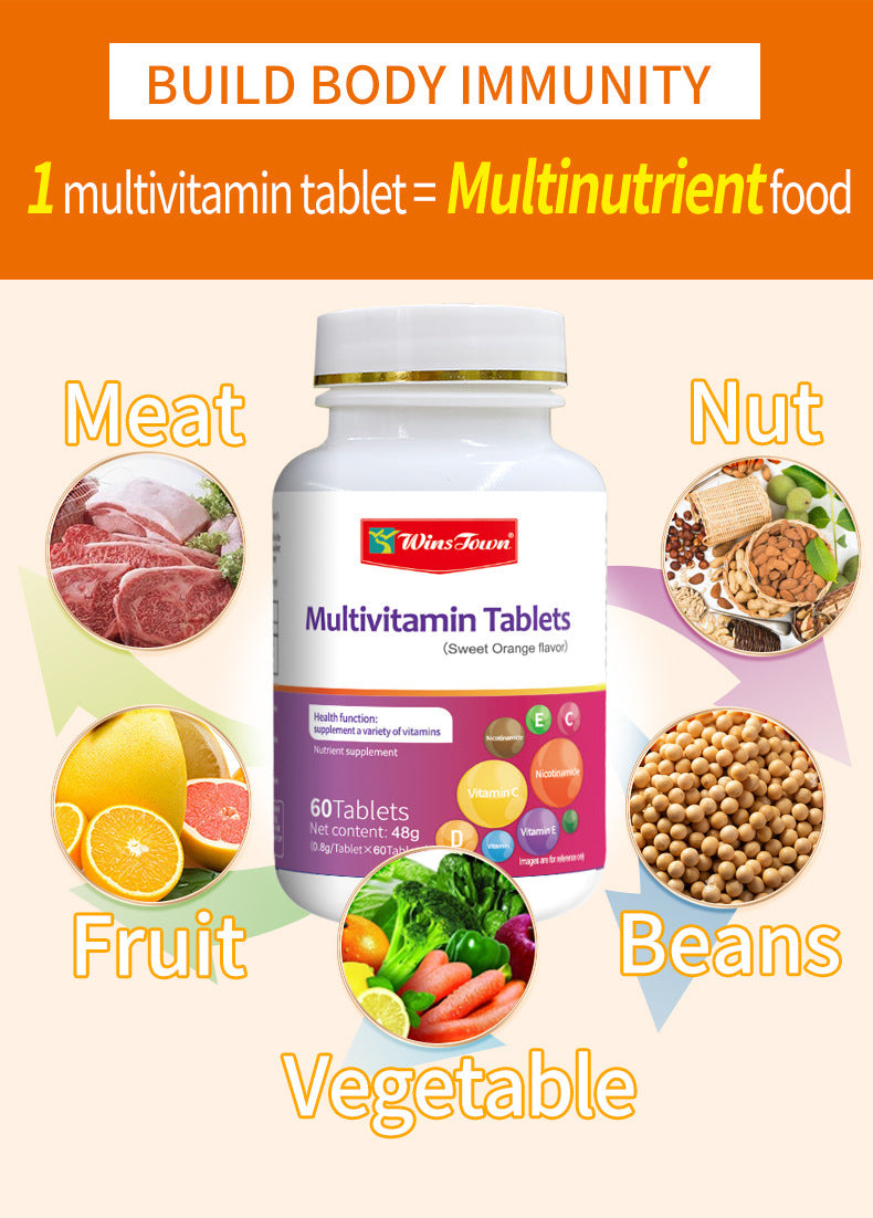Multivitamin Tablets with Vitamin C, Niacinamide, and Vitamin E (Orange flavour) - Image 7
