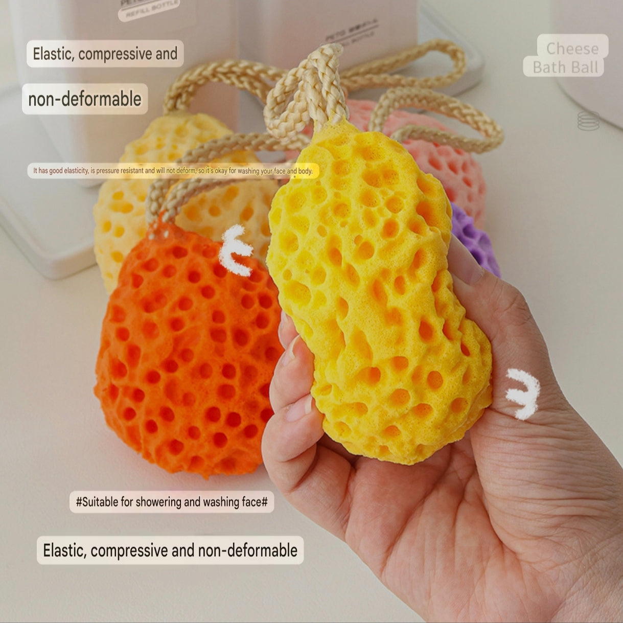 Cute Honeycomb Baby Bath Sponge | Japanese Style Bath Sponge for Babies, Kids and Adults - Image 7