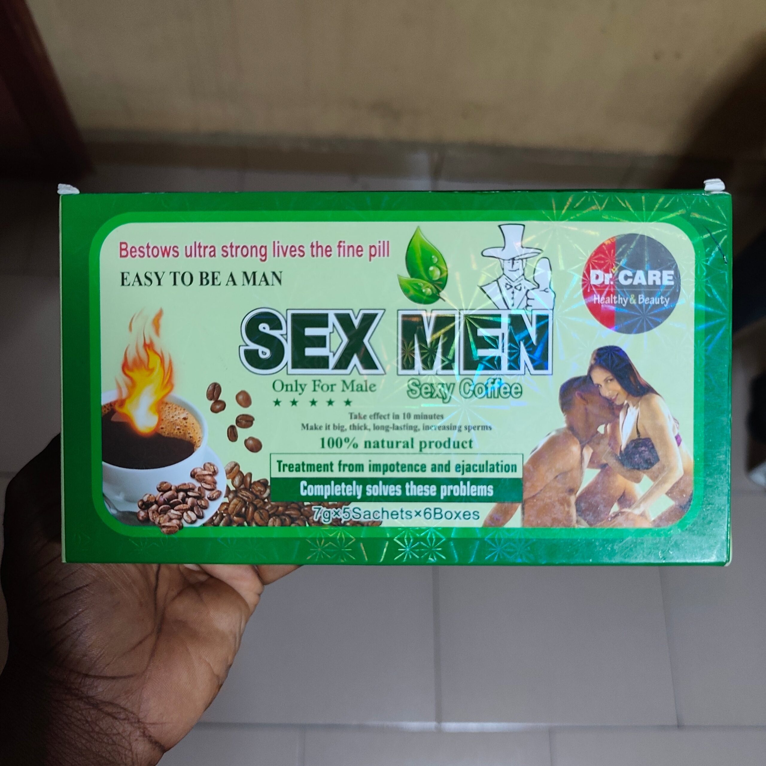 DR. CARE Sex Men Coffee (7g×30 sachets) | Instant Coffee for Impotence, Premature Ejaculation, Stronger Erection, and Sexual Satisfaction