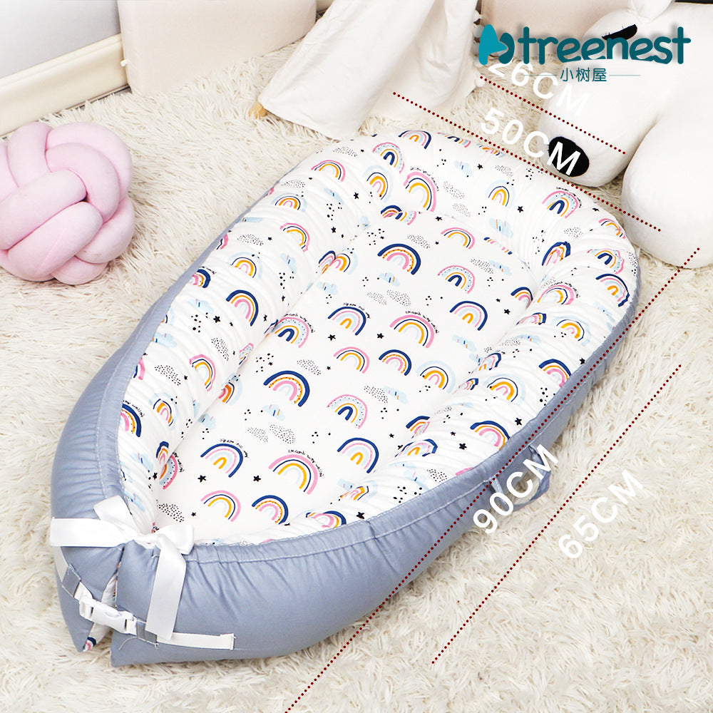 Portable Baby Nest Bed for Newborns (0-18 months old, 90*50cm size) | Travel-Friendly Baby Lounger and Co-Sleeper Bed - Image 21