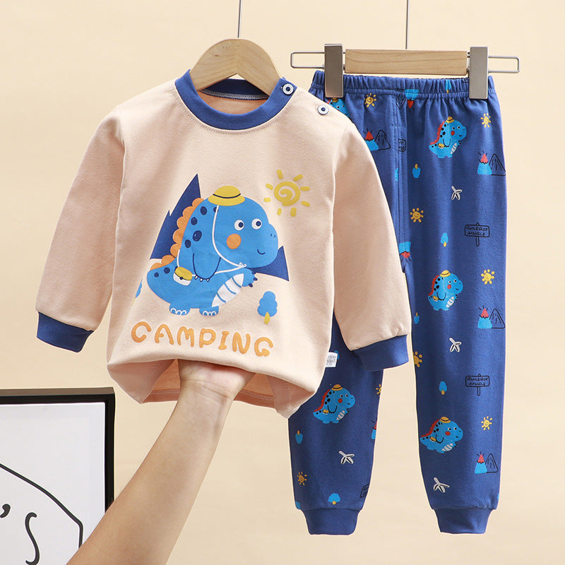 2-Piece Pajamas Set with Long-Sleeve Top and Pants for Boys and Girls | Adorable Soft Cotton Nightwear and Sleepwear Set - Image 22