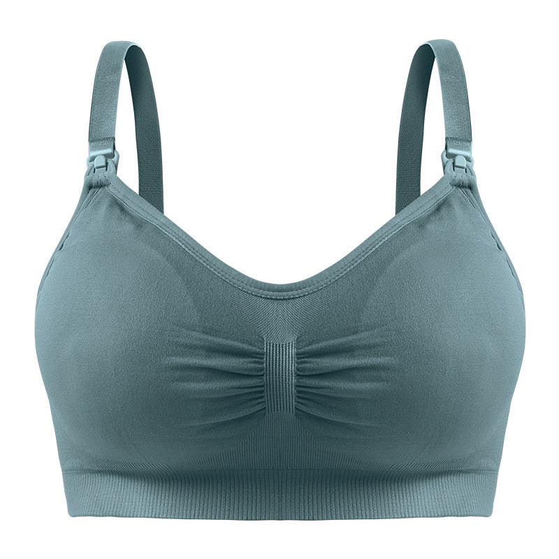 Seamless Maternity and Nursing Bra with Clip-Down Straps and Removable Pads | Comfortable Pregnancy and Breastfeeding Bra - Image 12
