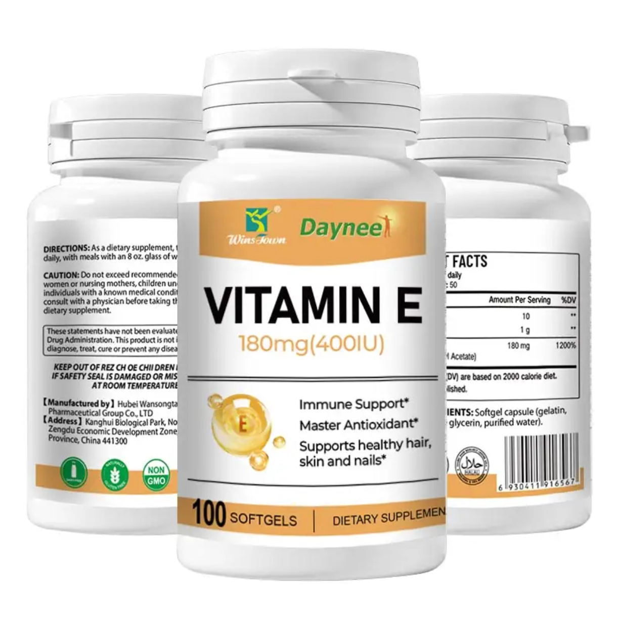 Vitamin E Capsule (100 softgels, 180mg) | Dietary Supplement for Skin, Immunity, Eye, Heart, and Antioxidant Protection - Image 9