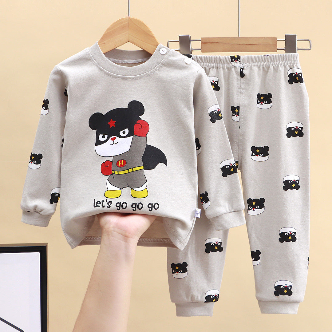 2-Piece Pajamas Set with Long-Sleeve Top and Pants for Boys and Girls | Adorable Soft Cotton Nightwear and Sleepwear Set - Image 46
