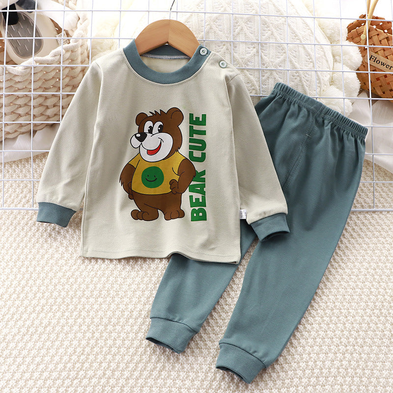 2-Piece Pajamas Set with Long-Sleeve Top and Pants for Boys and Girls | Adorable Soft Cotton Nightwear and Sleepwear Set - Image 33