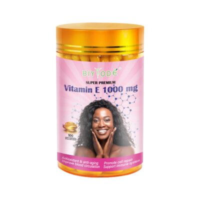 BIYODE Vitamin E Capsule (100 softgels, 1000mg) | Dietary Supplement for Anti-aging, Cell Repair, Blood Circulation, and Immunity
