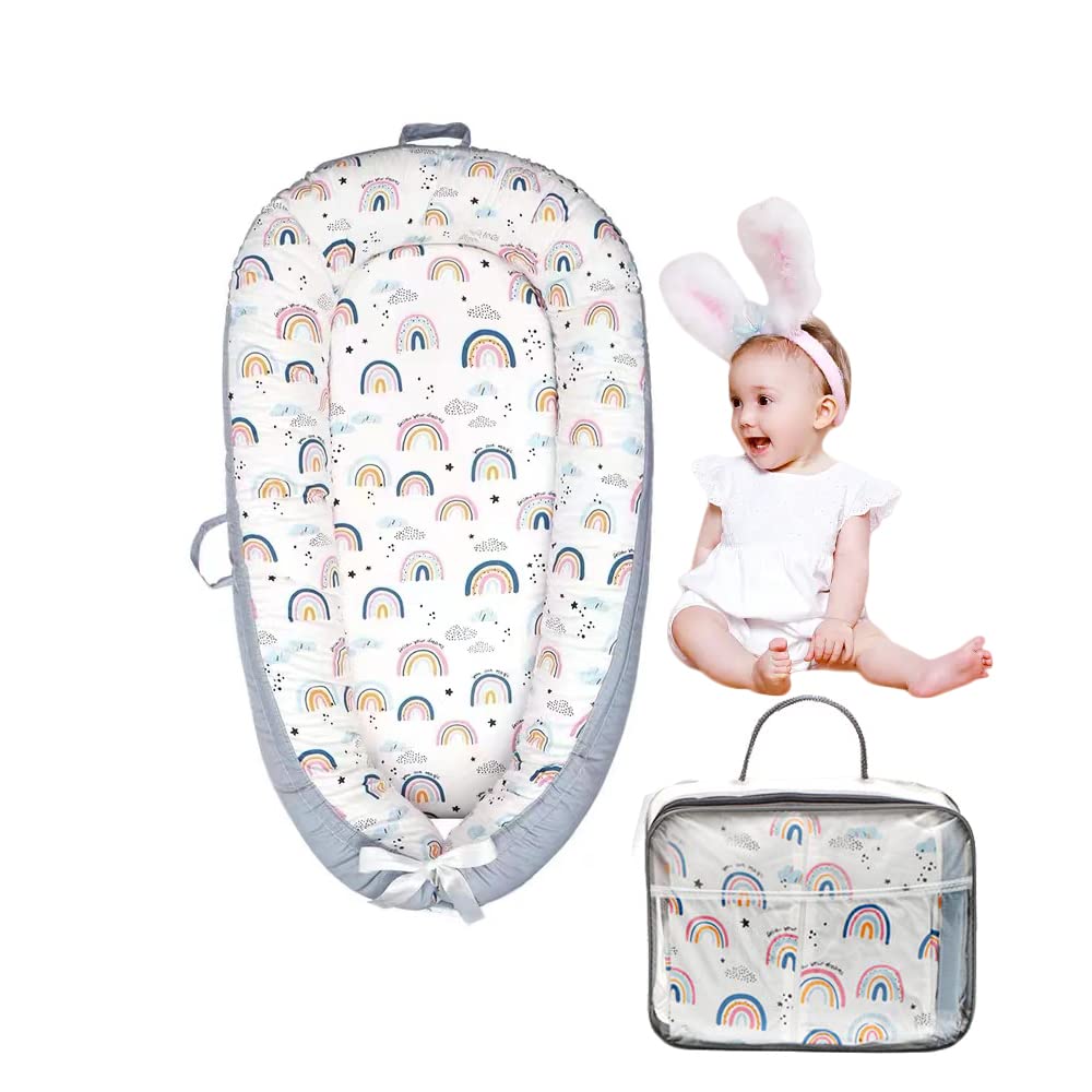 Portable Baby Nest Bed for Newborns (0-18 months old, 90*50cm size) | Travel-Friendly Baby Lounger and Co-Sleeper Bed - Image 14