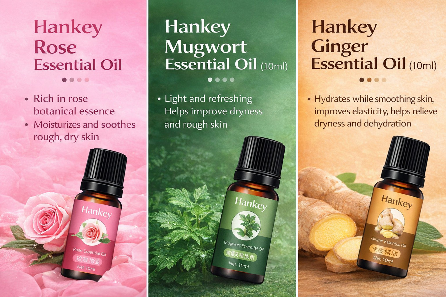 HANKEY 7-Piece Essential Oil Set for Massage and Aromatherapy | Relaxation and Body Moisturizing Oils - Image 6