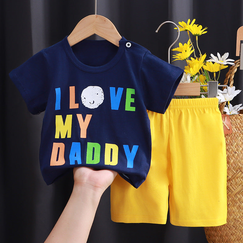 2-Piece Baby Short-Sleeve Outfit Set with T-Shirt and Shorts | Soft Cotton Outdoor Wear for Boys and Girls - Image 7