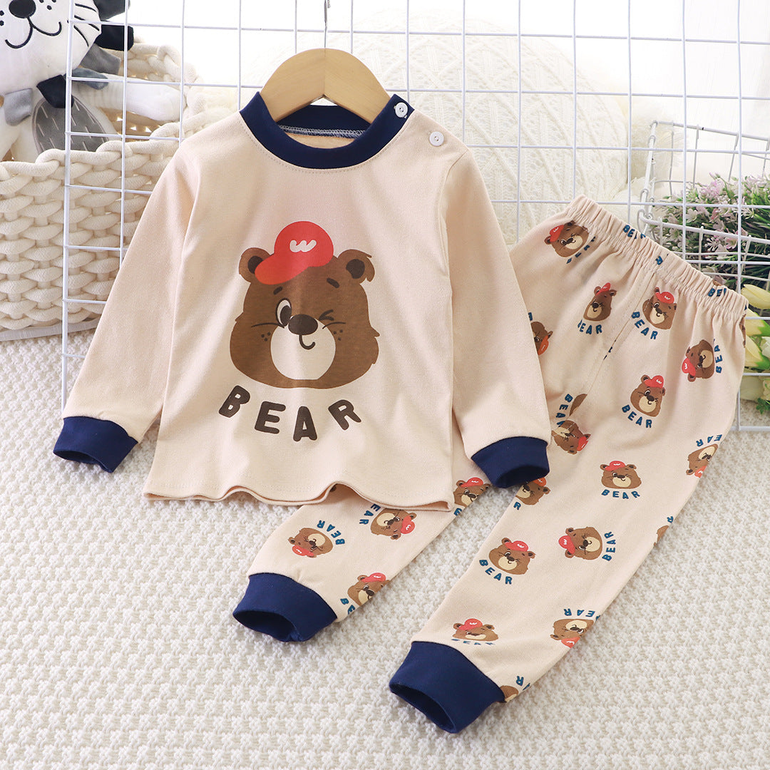 2-Piece Pajamas Set with Long-Sleeve Top and Pants for Boys and Girls | Adorable Soft Cotton Nightwear and Sleepwear Set - Image 41