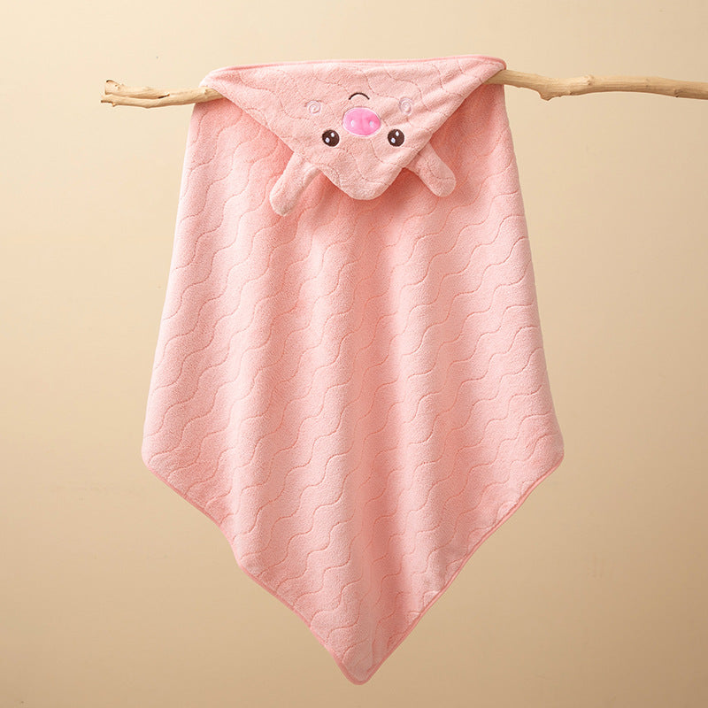 Ultra-Soft and Absorbent Baby Hooded Towel with Cute Animal Design | Baby Wrap Towel with Hood - Image 81