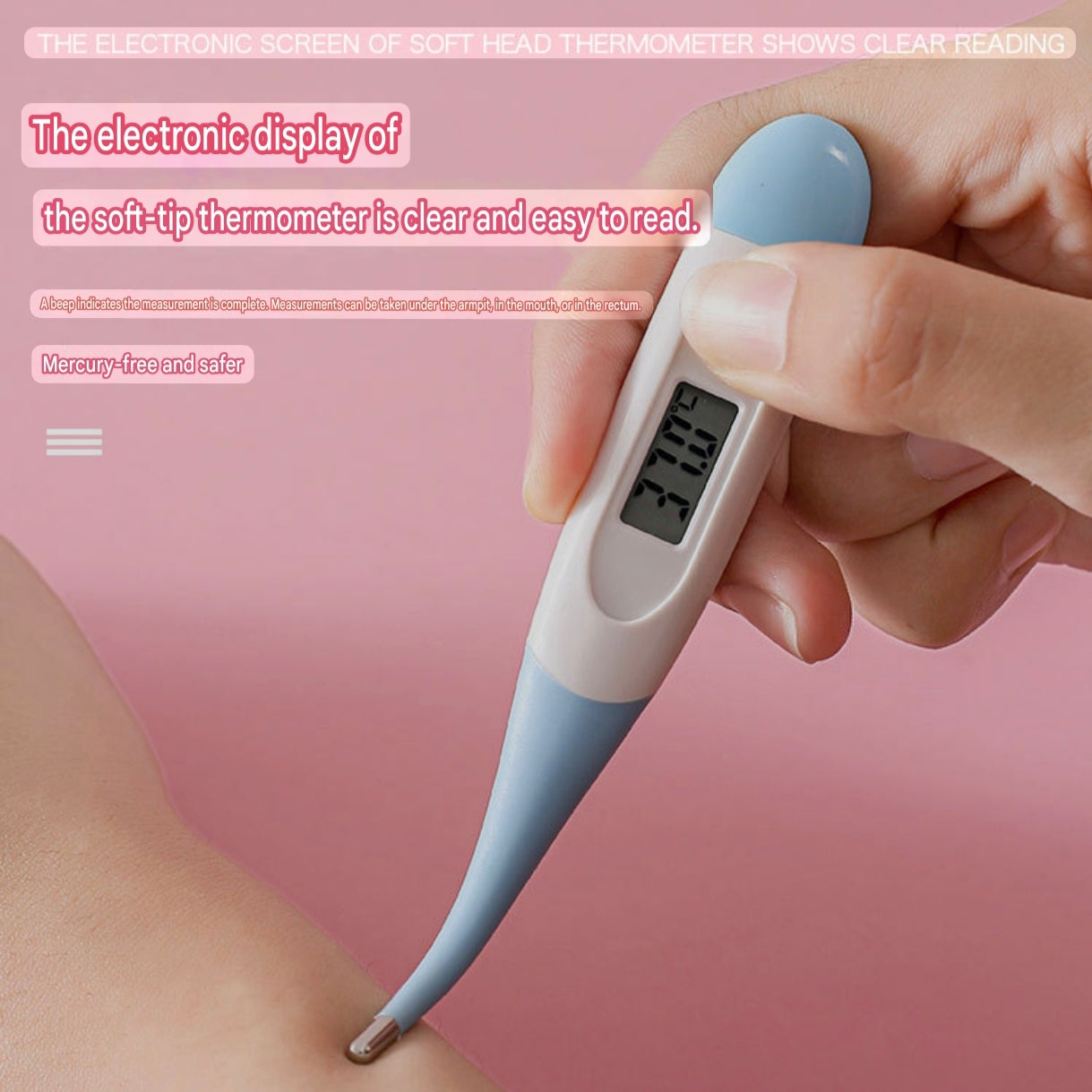 10-Piece Baby Care and Grooming Kit with Hair Brush, Comb, Nasal Aspirator, Digital Thermometer, Nail Scissors, Nail Clipper, Medicine Dropper, Nail File, Nose Tweezer, and Nail Clipper Cover - Image 5