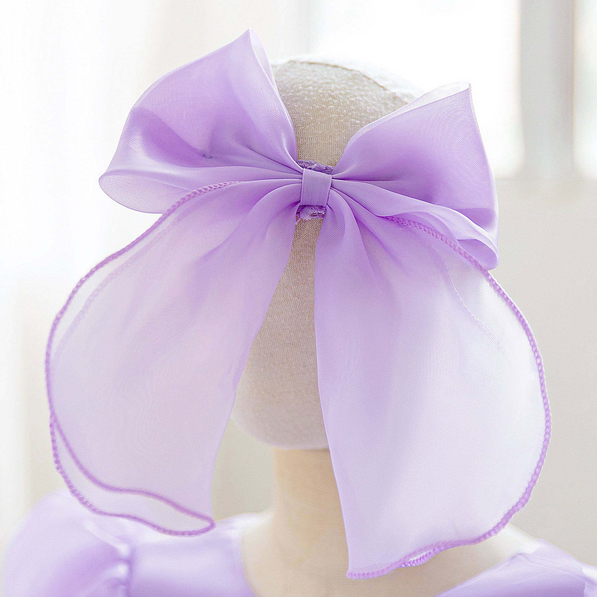Luxury Puff-Sleeve Princess Dress with Matching Headband (6-12 months) | Elegant Layered Occasion Gown for Baby Girls - Image 68