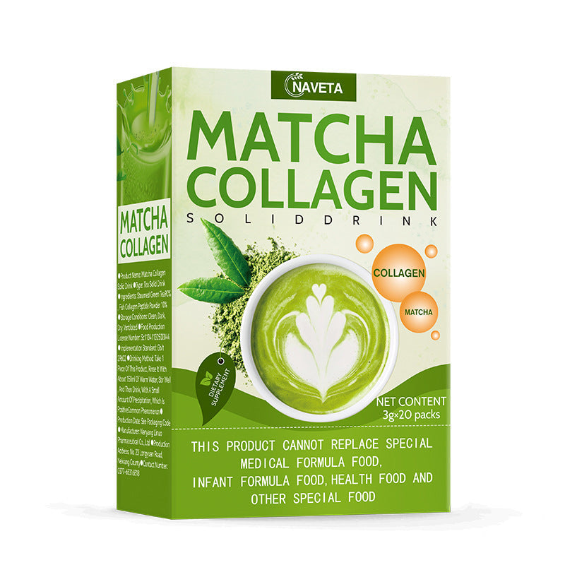 Matcha Collagen Solid Drink (20 sachets) | Beauty and Energy Green Tea Drink