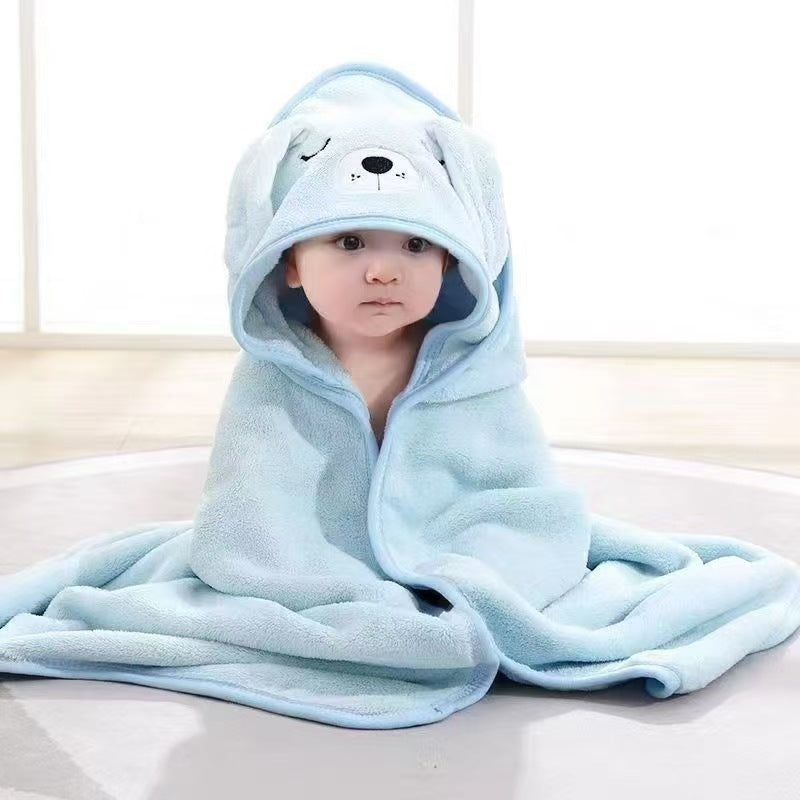 Ultra-Soft and Absorbent Baby Hooded Towel with Cute Animal Design | Baby Wrap Towel with Hood - Image 30
